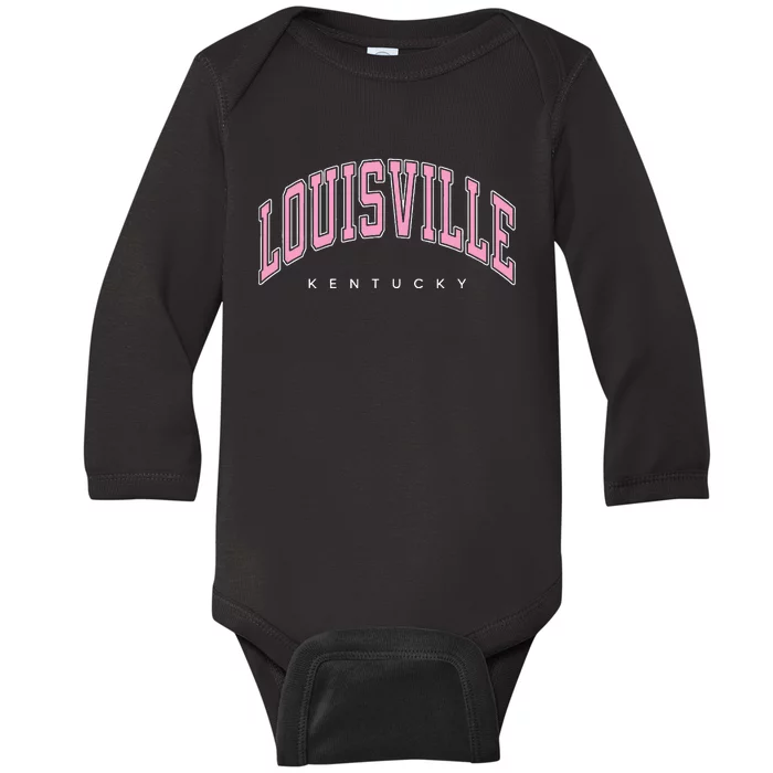 Louisville Kentucky Ky Varsity Style Baby Long Sleeve Bodysuit