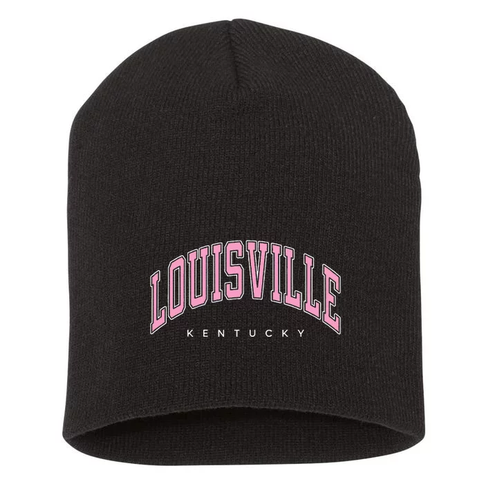 Louisville Kentucky Ky Varsity Style Short Acrylic Beanie