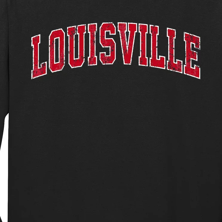 Louisville Kentucky Ky Sports Red Long Sleeve Shirt