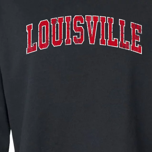 Louisville Kentucky Ky Sports Red Cropped Pullover Crew