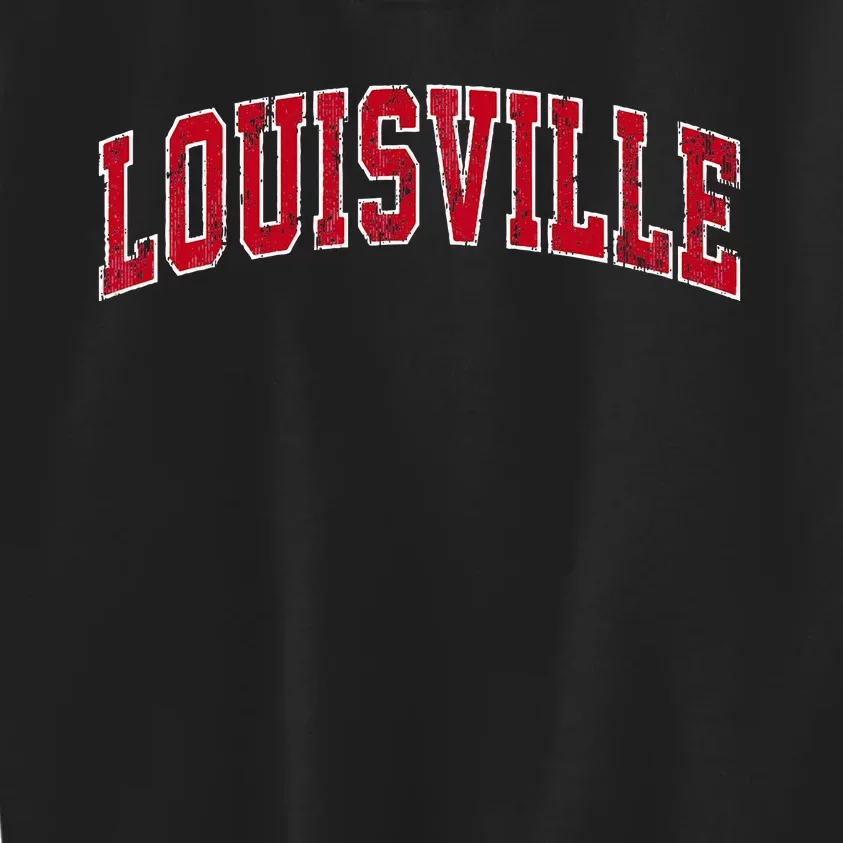 Louisville Kentucky Ky Sports Red Kids Sweatshirt