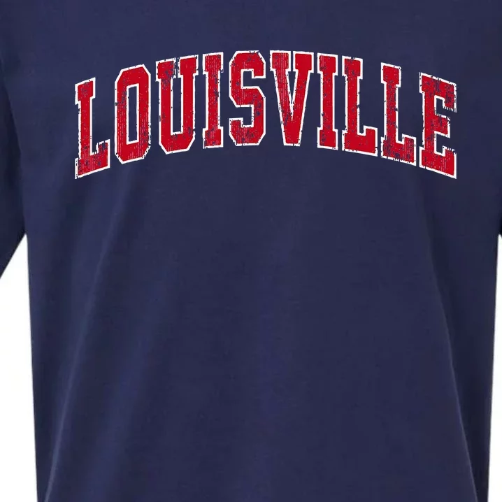 Louisville Kentucky Ky Sports Red Sueded Cloud Jersey T-Shirt