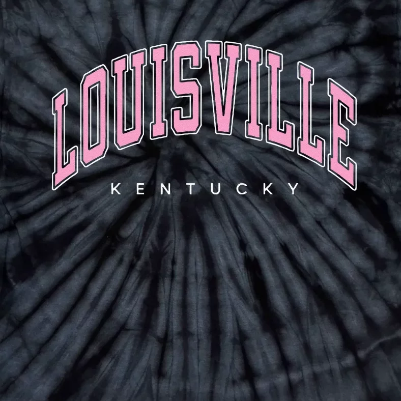 Louisville Kentucky KY Varsity Pink Text Tie-Dye T-Shirt