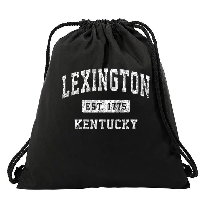 Lexington Kentucky Ky Vintage Established Sports Drawstring Bag