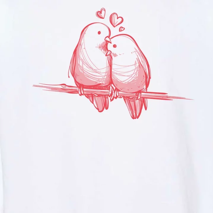 Lovebirds Kissing Garment-Dyed Sweatshirt