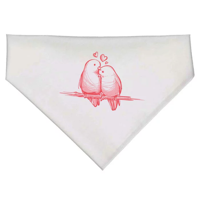 Lovebirds Kissing USA-Made Doggie Bandana