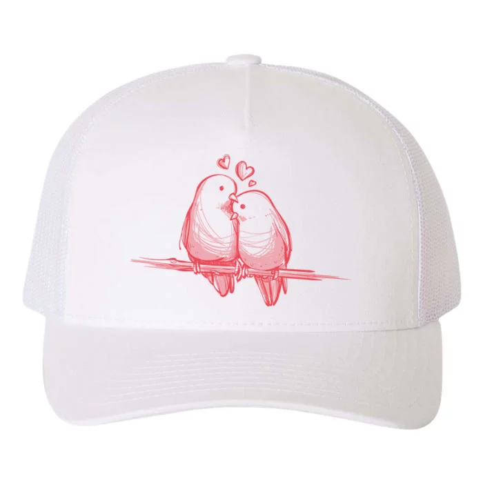 Lovebirds Kissing Yupoong Adult 5-Panel Trucker Hat