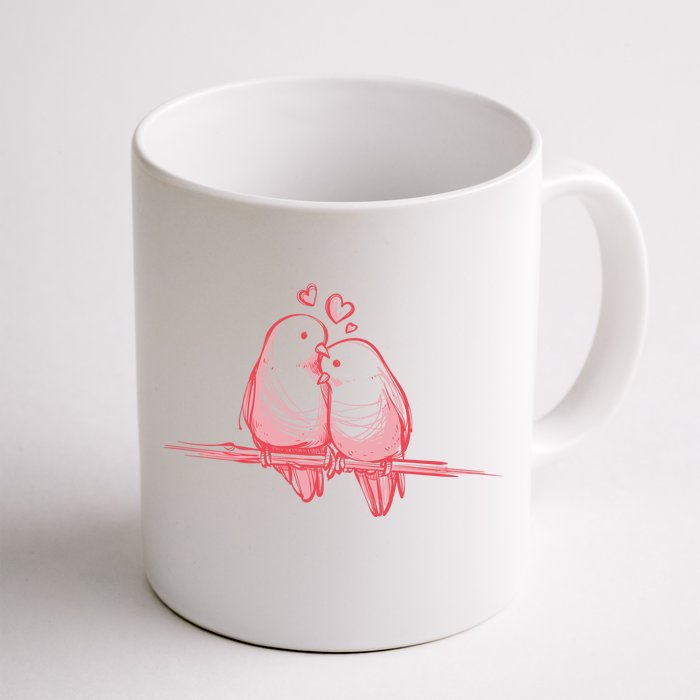 Lovebirds Kissing Front & Back Coffee Mug