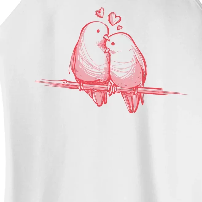 Lovebirds Kissing Women’s Perfect Tri Rocker Tank