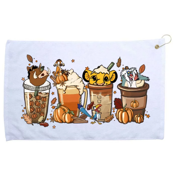 Lion King Latte Coffee Lover Cute Grommeted Golf Towel