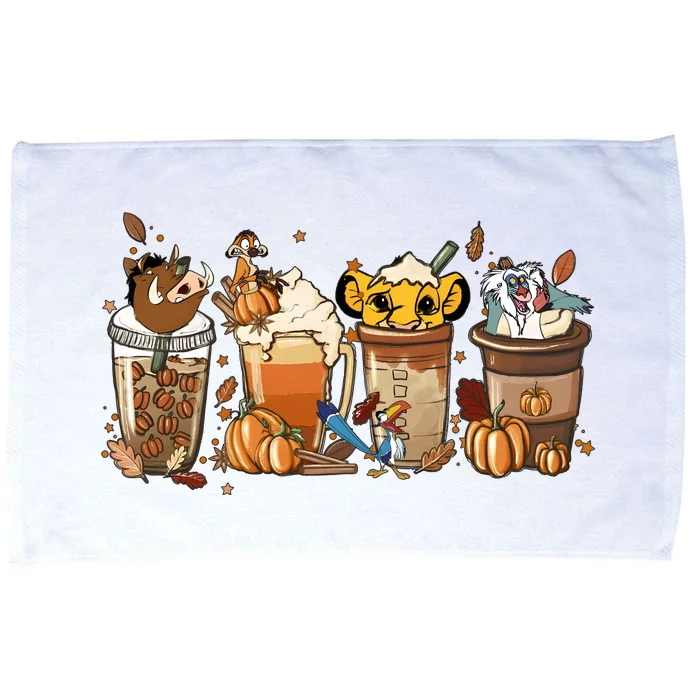 Lion King Latte Coffee Lover Cute Microfiber Hand Towel