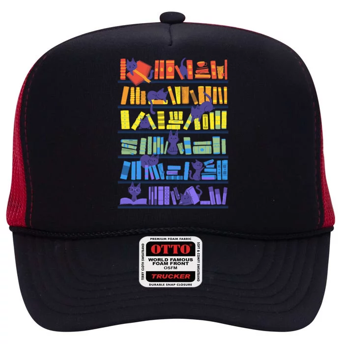 Library Kittens High Crown Mesh Trucker Hat