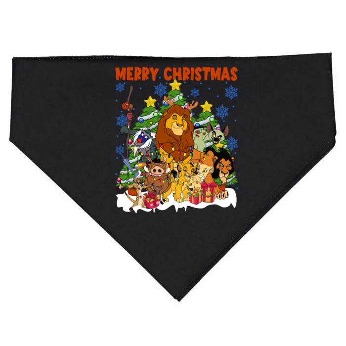 Lion King Merry Christmas Simba Mufasa Scar Nala Timon Pumbaa USA-Made Doggie Bandana