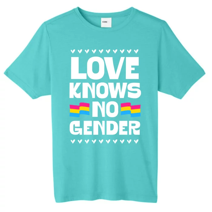 Love Knows No Gender Pansexual Pride Flag Heart Love Style Gift ChromaSoft Performance T-Shirt