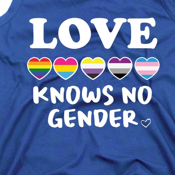 Love Knows No Gender Gift Lgbtq Pride Love Knows No Gender Funny Gift Tank Top