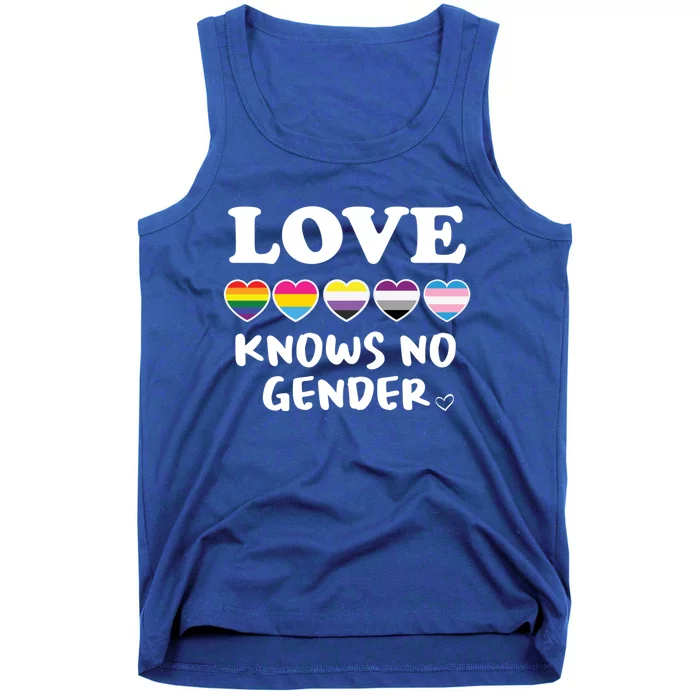 Love Knows No Gender Gift Lgbtq Pride Love Knows No Gender Funny Gift Tank Top