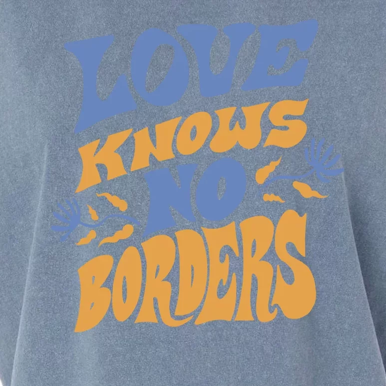 Love Knows No Borders Garment-Dyed Women's Muscle Tee