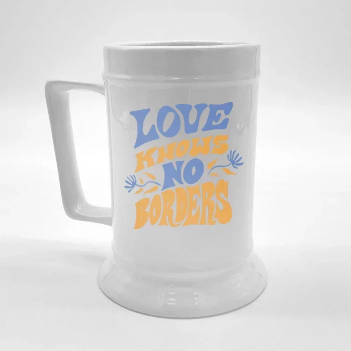 Love Knows No Borders Front & Back Beer Stein