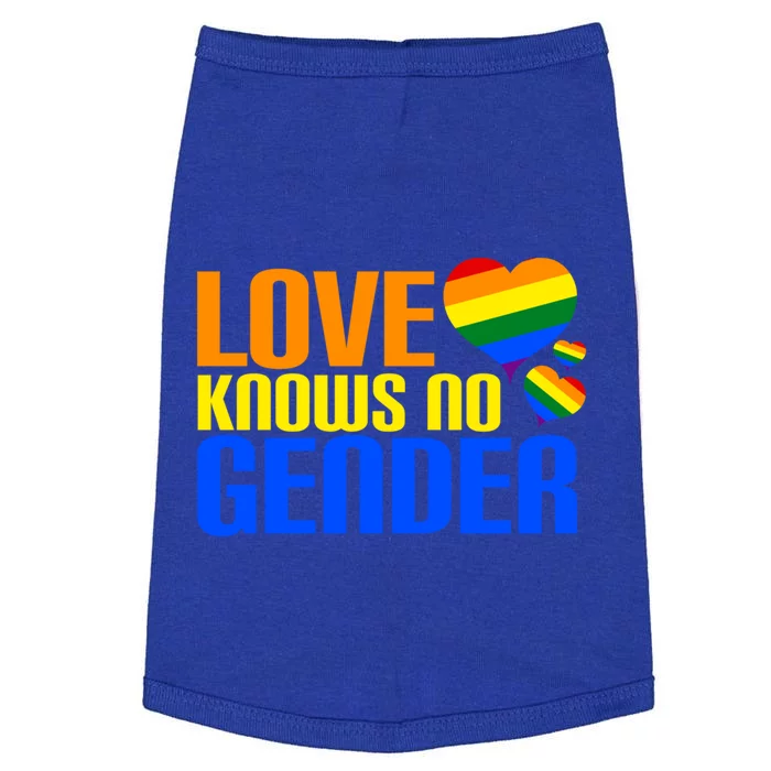 Love Knows No Gender Lgbtq Gender Marriage Equality Cool Gift Doggie Tank