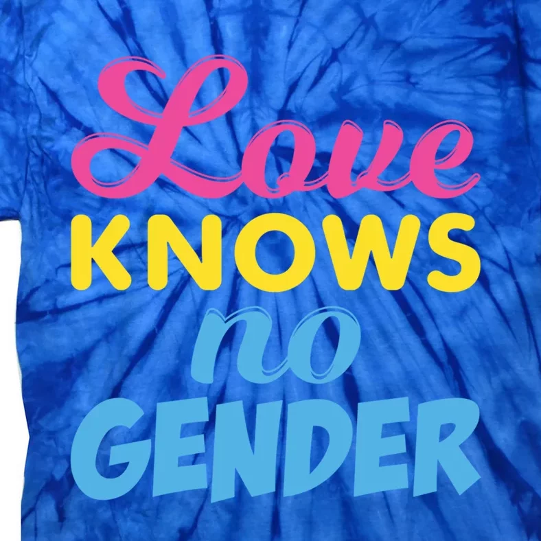 Love Knows No Gender Pan Pride Pansexual Flag Gift Tie-Dye T-Shirt