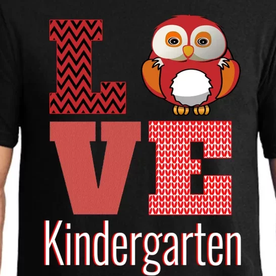 Love Kindergarten Owl Kindergarten Cute Gift Pajama Set