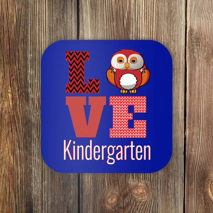 Love Kindergarten Owl Kindergarten Cute Gift Coaster