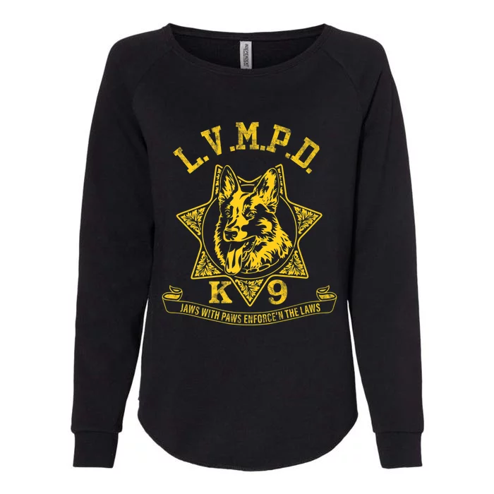 LVMPD K9 Police Officer Premium Womens California Wash Sweatshirt