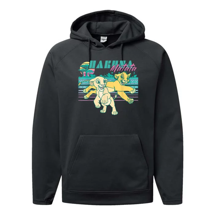 Lion King Retro Simba & Nala 90s Hakuna Shirt Matata Shirt Funny Vintage Cartoon Performance Fleece Hoodie