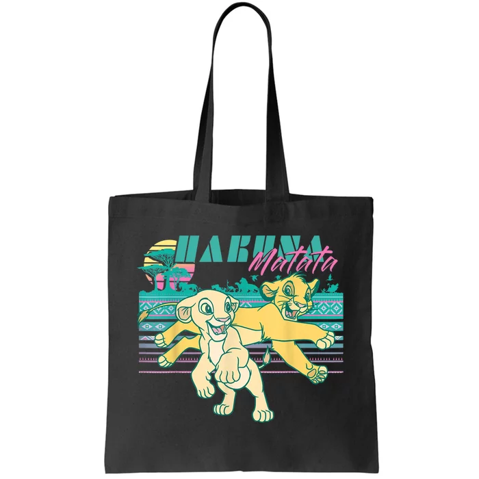 Lion King Retro Simba & Nala 90s Hakuna Shirt Matata Shirt Funny Vintage Cartoon Tote Bag