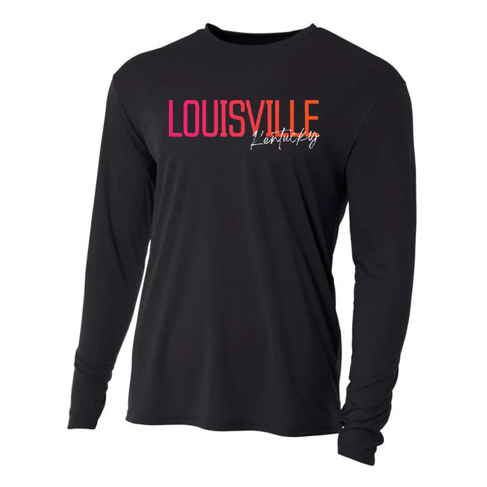 Louisville Kentucky Souvenir Vintage Kentucky Louisville Cooling Performance Long Sleeve Crew