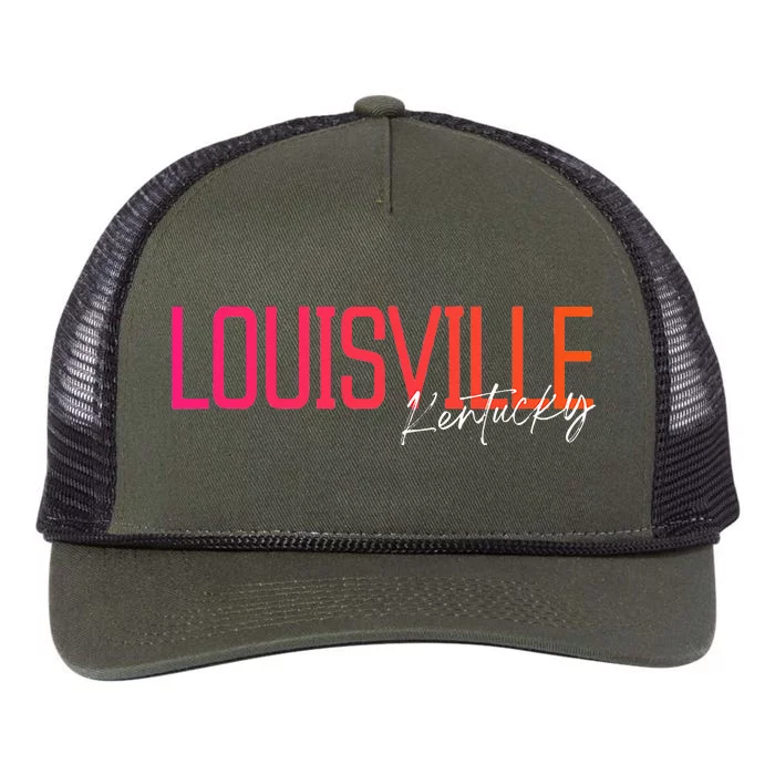 Louisville Kentucky Souvenir Vintage Kentucky Louisville Retro Rope Trucker Hat Cap