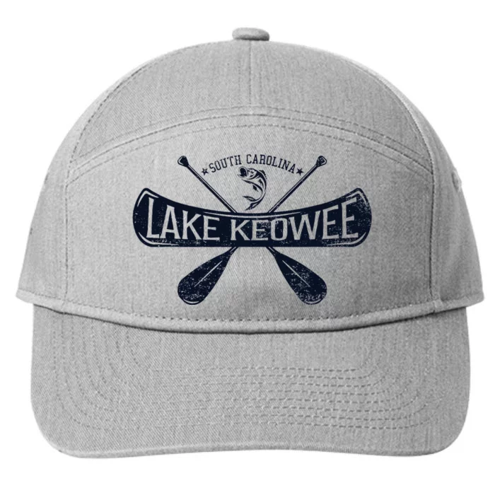 Lake Keowee South Carolina Vintage Distressed 7-Panel Snapback Hat