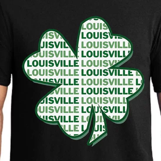 Louisville Kentucky St Patrick's Day 4 Leaf Clover Pajama Set