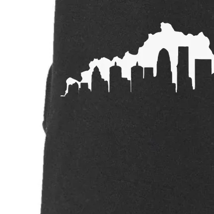 Louisville Kentucky Skyline Ky State Pride Silhouette 502 Doggie 3-End Fleece Hoodie