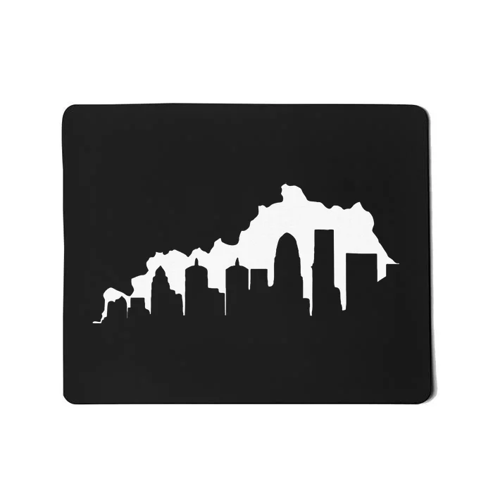 Louisville Kentucky Skyline Ky State Pride Silhouette 502 Mousepad