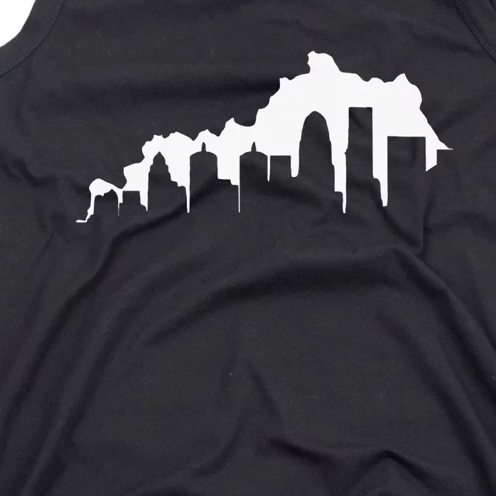 Louisville Kentucky Skyline Ky State Pride Silhouette 502 Tank Top