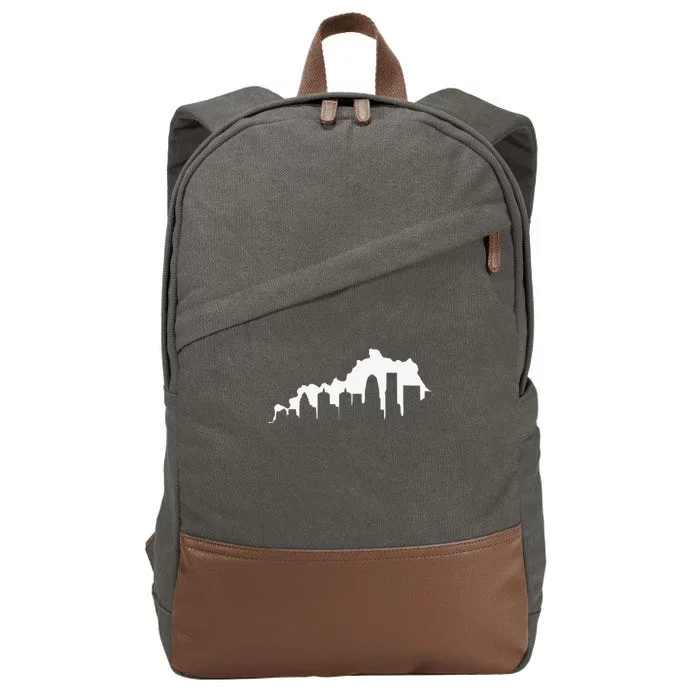 Louisville Kentucky Skyline Ky State Pride Silhouette 502 Cotton Canvas Backpack