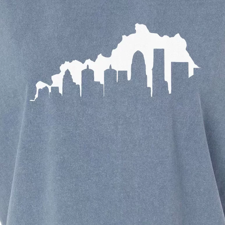 Louisville Kentucky Skyline Ky State Pride Silhouette 502 Garment-Dyed Women's Muscle Tee