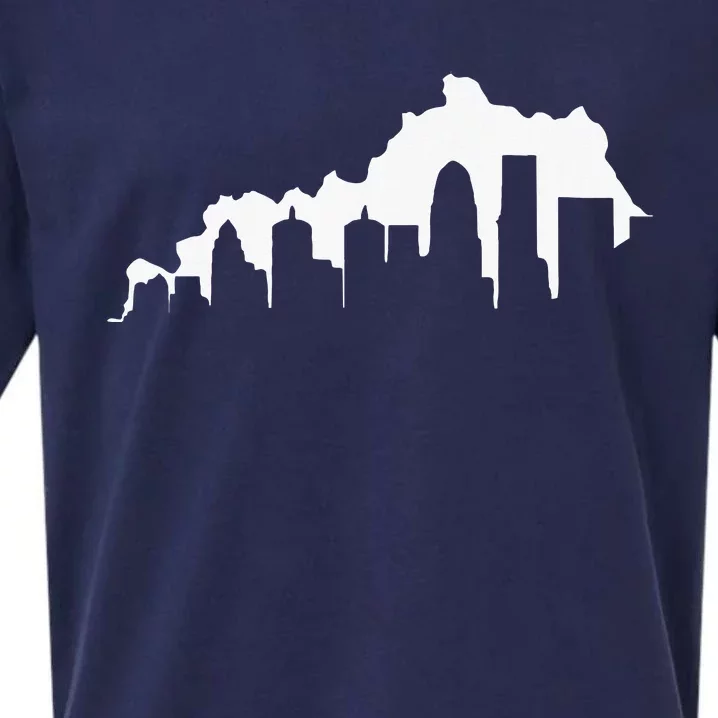 Louisville Kentucky Skyline Ky State Pride Silhouette 502 Sueded Cloud Jersey T-Shirt