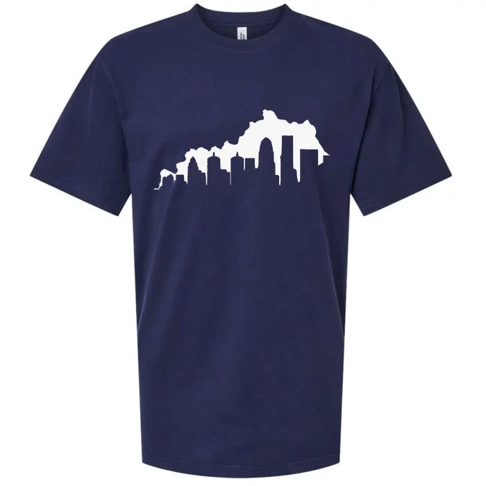 Louisville Kentucky Skyline Ky State Pride Silhouette 502 Sueded Cloud Jersey T-Shirt