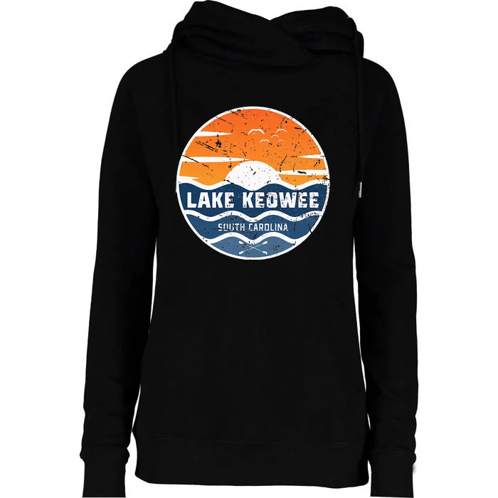 Lake Keowee South Carolina Lake Keowee Womens Funnel Neck Pullover Hood