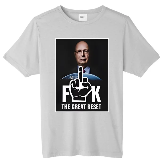 Limited Klaus Schwab Fuck The Great Reset ChromaSoft Performance T-Shirt