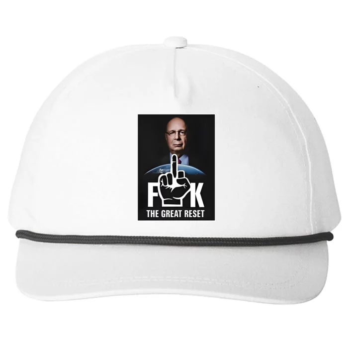 Limited Klaus Schwab Fuck The Great Reset Snapback Five-Panel Rope Hat