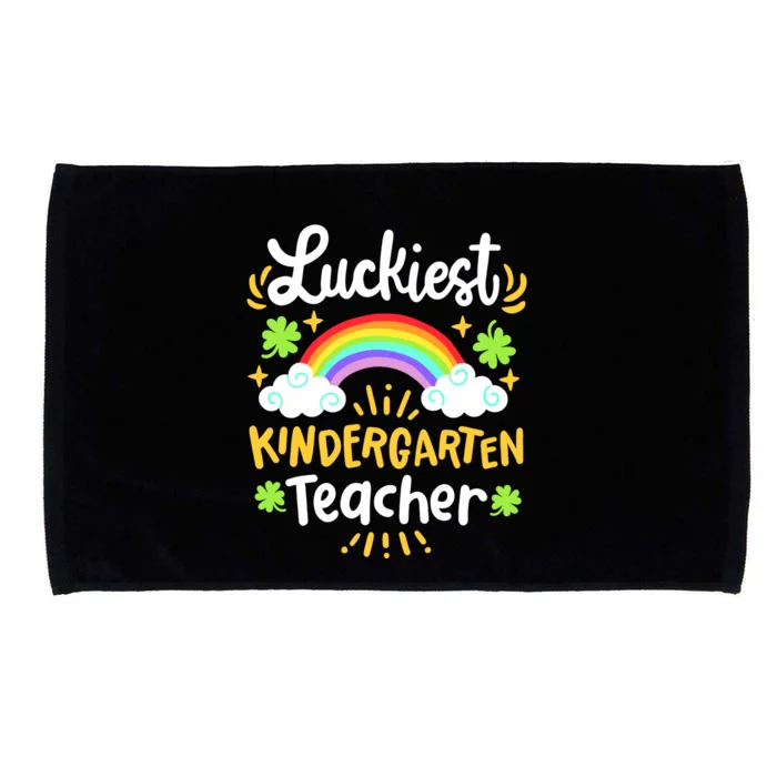 Luckiest Kindergarten Teacher St Patricks Day School Microfiber Hand Towel