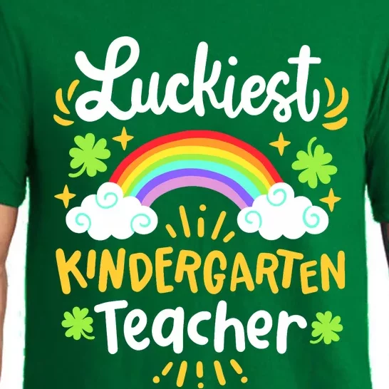 Luckiest Kindergarten Teacher St Patricks Day School Pajama Set