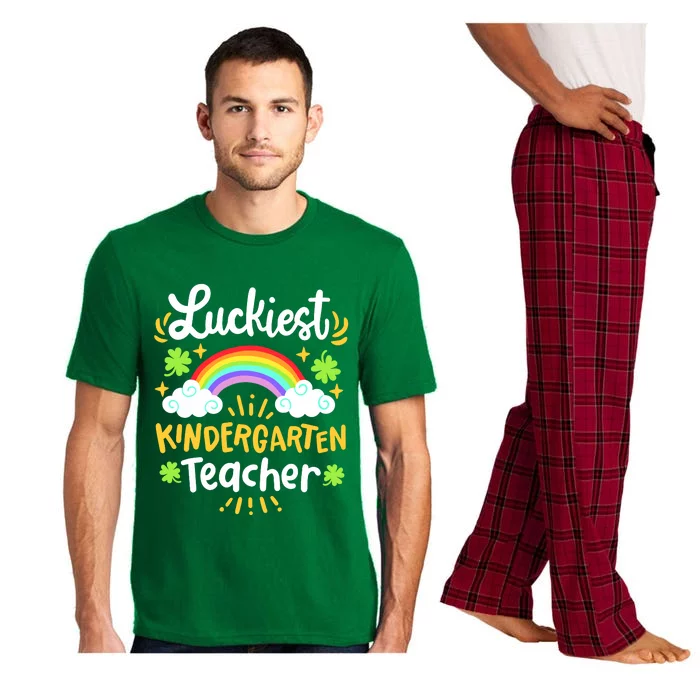 Luckiest Kindergarten Teacher St Patricks Day School Pajama Set