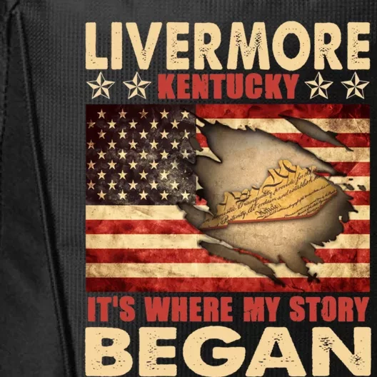 Livermore Kentucky Usa Flag 4th Of July Gift City Backpack