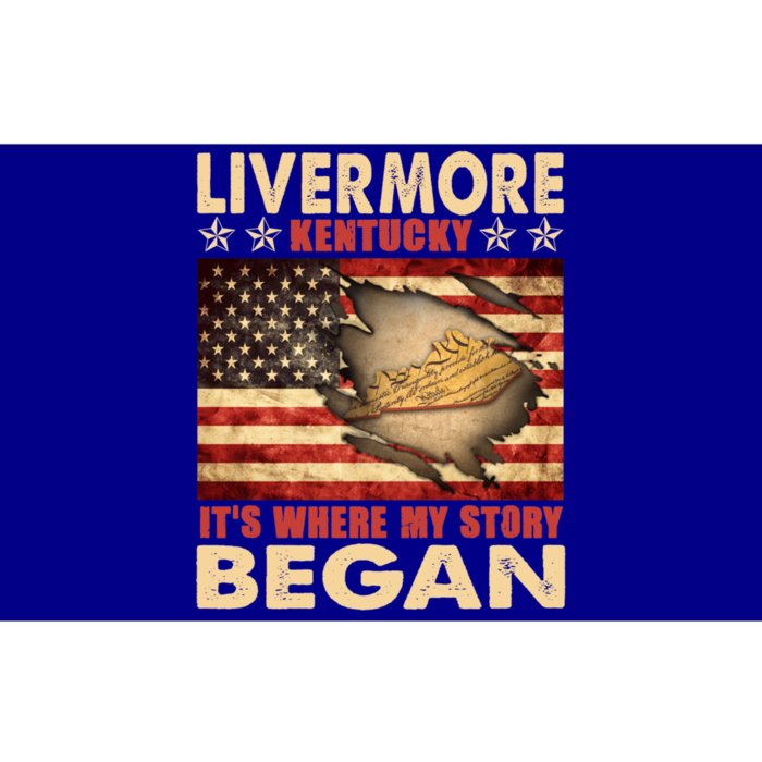 Livermore Kentucky Usa Flag 4th Of July Gift Bumper Sticker