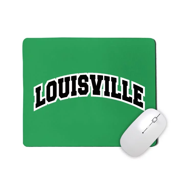 Louisville Kentucky Varsity Style Vintage Red Mousepad