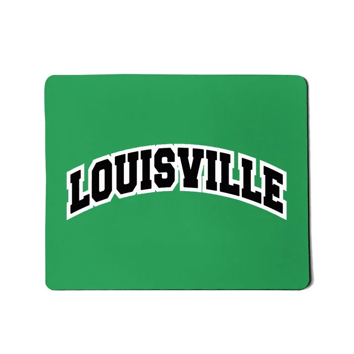 Louisville Kentucky Varsity Style Vintage Red Mousepad